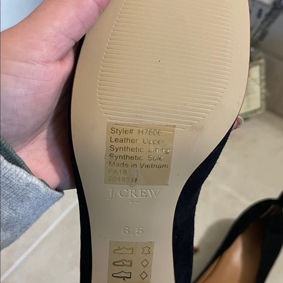 JCREW- Anya suede black heel - size6.5 - NWT - Picture 7 of 7